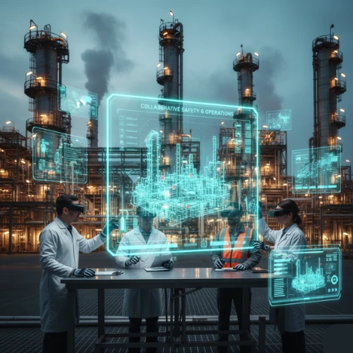 Mixed Reality technology transforming chemical oil gas operations with holographic process visualization and collaborative safety training