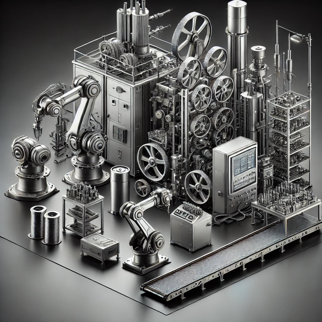 Industrial machinery 3D rendering